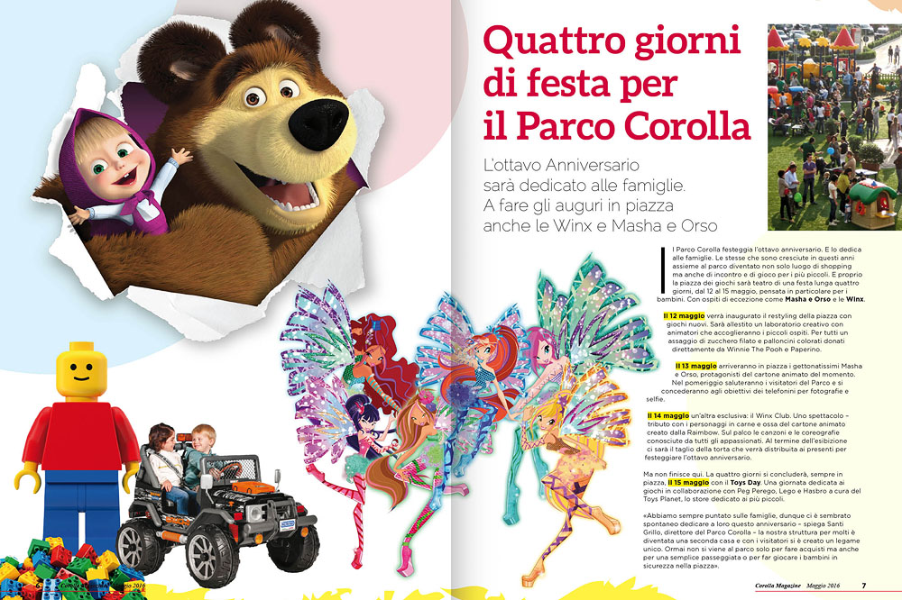 Quattro giorni di festa per il Parco Corolla