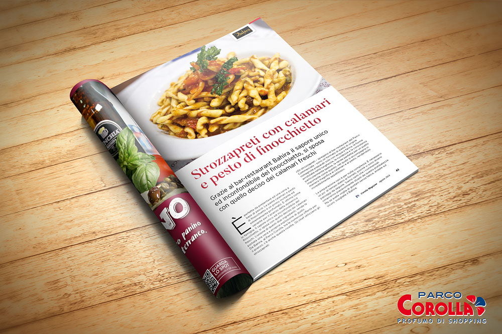 Strozzapreti con calamari e pesto di finocchietto